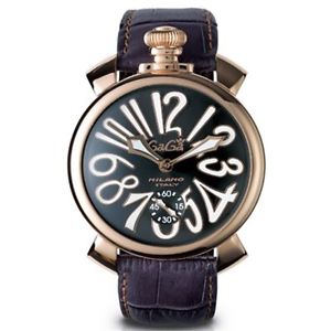 GaGà MILANO Mod. MANUALE 48mm GOLD PLATED SWISS MADE POWER RESERVE