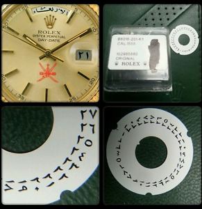 ULTRA RARE ROLEX DISC ARAB ARABIC 1803 DAY DATE PARTS VINTAGE NOS