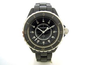 Used[A] Watch CHANEL J12 12P diamond H1625 Quartz Black 12PD ceramic G1S