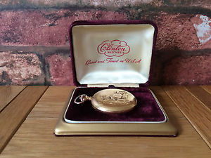 Fabulous Full Hunter 18ct Gold 1930s Pocket Watch Repousse Model T Ford & Case
