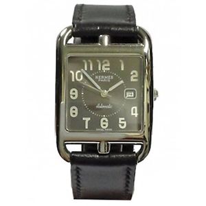 HERMES Mod. CAPE CODE AUTOMATIC SS CASE LEATHER STRAP