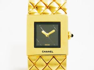 Used[A] Watch CHANEL Matorasse Quartz black YG M9K