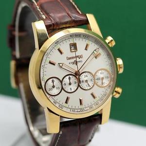 EBERHARD GMT CHRONO 4 REF 30058 18K YELLOW GOLD AUTOMATIC CHRONOGRAPH MEN'S