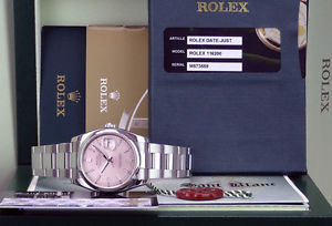 ROLEX - Mens DateJust Stainless Steel Rose Index Dial - 116200 SANT BLANC