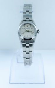 Ladies Rolex Oyster Perpetual S.S., Oyster Bracelet, Silver Dial, 79030