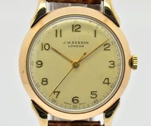 Auth J.W.BENSON LONDON HALF ROTOR 9K Automatic Men's watch #1316