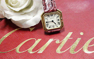 CARTIER SQUARE ORO GOLD 18 KT CEINTURE WATCH UHREN OROLOGIO MONTRE CLASSIQUE