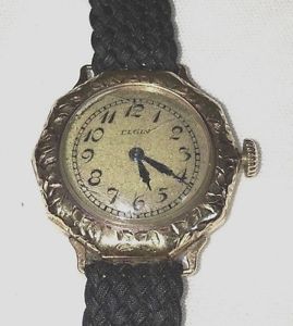 ANTIQUE 14KT GOLD LADIES WATCH CIRCA 1898 HEXAGON SHAPE 15 JEWEL