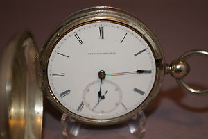 American Waltham, Appleton Tracy, c-1862,1-Star, 20-size, 15J, Silver case, Runs