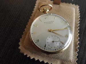 BUCHERER 14KT YELLOW GOLD  GENTS VINTAGE POCKET WATCH