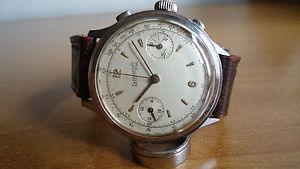 Vintage Pre Extra-Fort Eberhard Chronograph cal 16000(Valjoux65) cassa a scalino