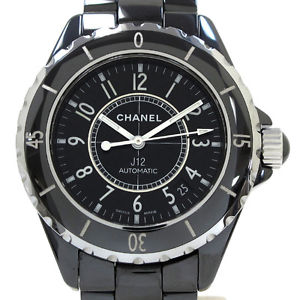 Pre-Owned CHANEL J12 Automatic Ceramic Black Dial Men's Wristwatch H0685, ML