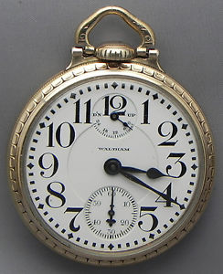 A 16 Size; 23 Jewel; Model 1908; Waltham, Vanguard Wind Indicator Pocket Watch!