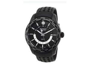 Movado 2600117 Series 800 GMT World Time Bezel Men's Leather Watch New in Box