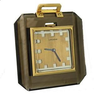 Rare Solid 18K Yellow Gold LaCloche Pendant Watch in Smoky Topaz Bezel Circa 60s