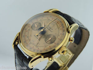Dubey & Schaldenbrand Chronograph Flyback Index Mobile Gold Pla Rare..."Vintage"
