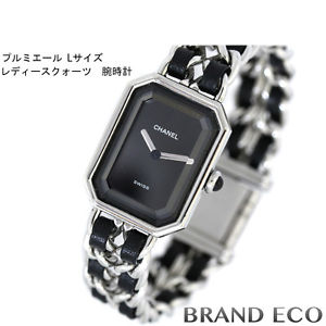 Auth CHANEL première L size QZ wristwatch