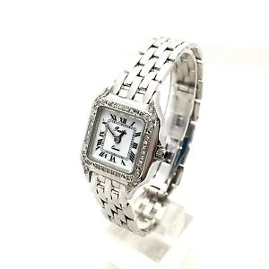 Authentic PRESTIGE 14K Solid White Gold Ladies Watch w/ DIAMONDS