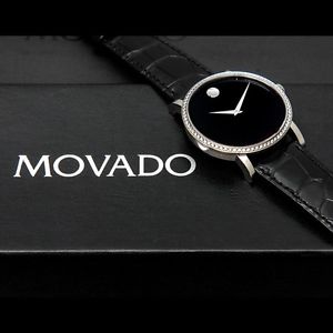Very Rare Movado Red Label with Custom diamond bezel!! Model 0606112