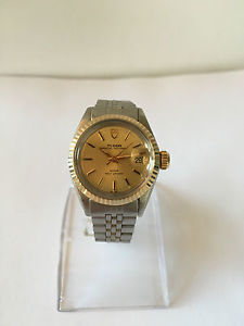 TUDOR Princess Oysterdate 25mm mit Gold Lünette Bicolor