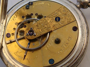 Rare original Samuel Curtis Roxbury ser# 659 Ca 1854 17s slv HC KW pocket watch