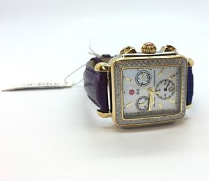 Michele Deco Gold Diamond Chronograph Women's Watch $2,095
