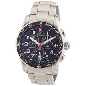 Victorinox Swiss Army Mens 241443 Chron Classic Black Chronograph Dial Watch
