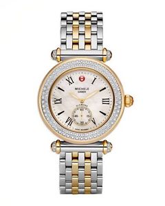 NWT AUTHENTIC MICHELE Caber Diamond MOP Two Tone Gold MWW16A01D1025 ($2195 +TAX)