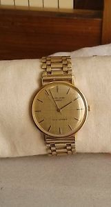 VINTAGE SOLID 18ct GOLD GENTS WATCH MENS FAVRE LEUBA & SOLID 9ct GOLD BRACELET