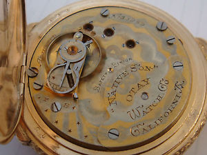 Rare 2 tone Native Son model Otay Watch Co Otay California pocket watch