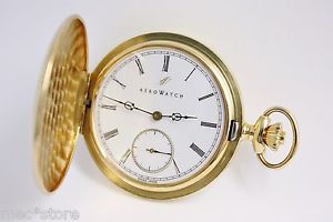 AEROWATCH Taschenuhr / Handaufz. Savonnette 750 Gold 18 Karat  A55770 J801 /ETA