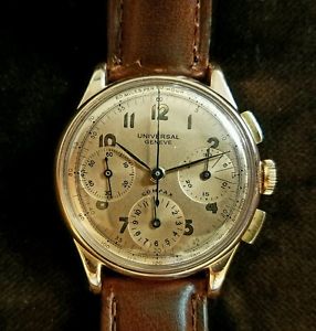 Universal Geneve Compax Rose Gold Vintage Chronograph Cal 285
