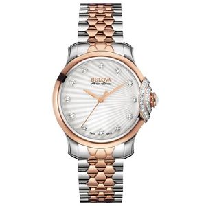 Ladies Bulova AccuSwiss Marquis Diamond Two-Tone Watch