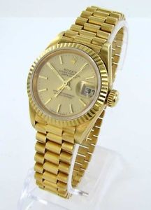 Rolex Datejust Orologio Da Donna 18kt Oro Rhiannarhianna 69178 Scatola Documenti