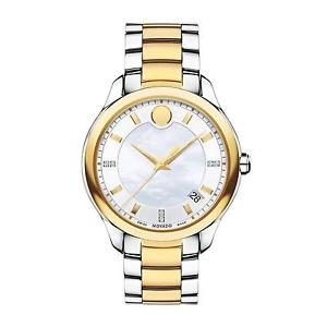 MOVADO DAMEN-ARMBANDUHR 36MM ARMBAND ZWEIFÄRBIGER EDELSTAHL QUARZ 0606979