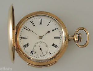 MSolid 9K Gold QUARTER REPEATER Hunter Pocket Watch c1925