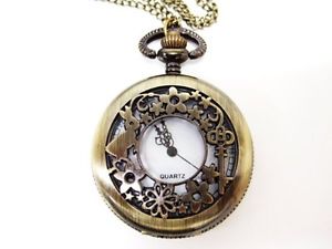 Hanamaru Club watch like Alice's Adventures in Wonderland antique gold necklac