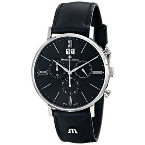 Maurice Lacroix Mens EL1088-SS001-310 Eliros Analog Display Analog Quartz Black