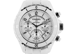 Chanel J12 Keramik White Automatik Chronograph Armband Keramik White 41mm