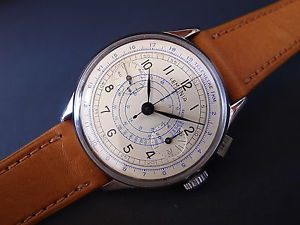 Vintage men's Lemania chronograph 33.3 amazing watch fully restored hard to find