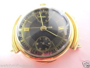 1940's Vintage Swiss Chronograph Solid Yellow 18k gold Fancy Case Manual Winding