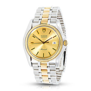 Men's 1990s Tudor Monarch Two-Tone 18K Yellow Gold/Steel Quartz Watch 15633