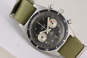 Vulcain diver's early vintage chronograph! Steel case- Valjoux 23 movement! Rare