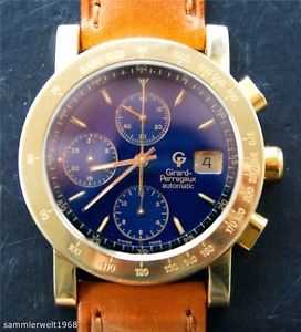 GIRARD PERREGAUX 7000 GBM GELBGOLD 18K 750 AUTOMATIK HERREN LUXUS CHRONOGRAPH