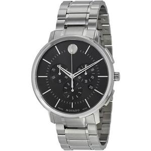 MOVADO ULTRA-THIN HERREN-ARMBANDUHR 44MM ARMBAND EDELSTAHL QUARZ 0606886