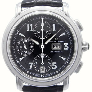 Pre-Owned MAURICE LACROIX Masterpiece Croneo 67839-1123 Men's Black Automatic,MD