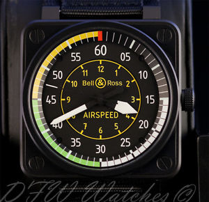 Bell & Ross Airspeed BR01-92-SAS BR01 0192 Black PVD NEW 46mm