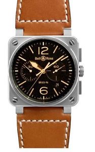 Bell & Ross Aviation Black Chronograph Men's Watch BR03-94-Golden Heritage