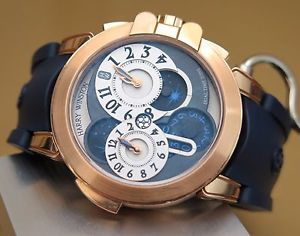 HARRY WINSTON PROJECT Z4 REF. 400/MATZ44RL.W  18KT ROSE GOLD BLUE DIAL