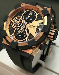 Concord C1 18K Rose Gold Men's Watch Swiss Automatic Chronograph 0320012